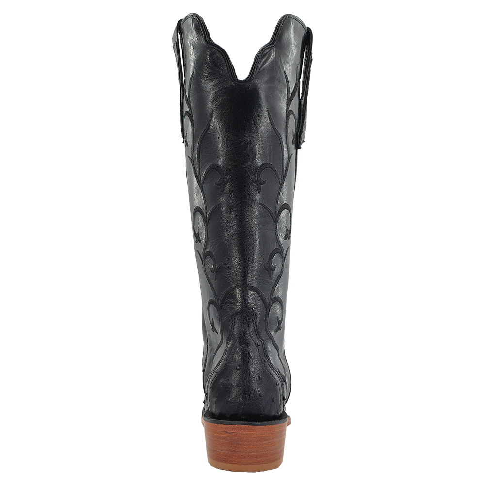 R. Watson Black FQ Ostrich Black Mestizo Boots