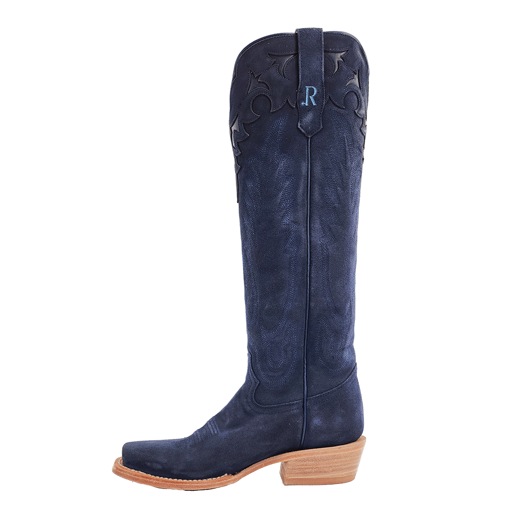 R. Watson Midnight Blue Suede Boots