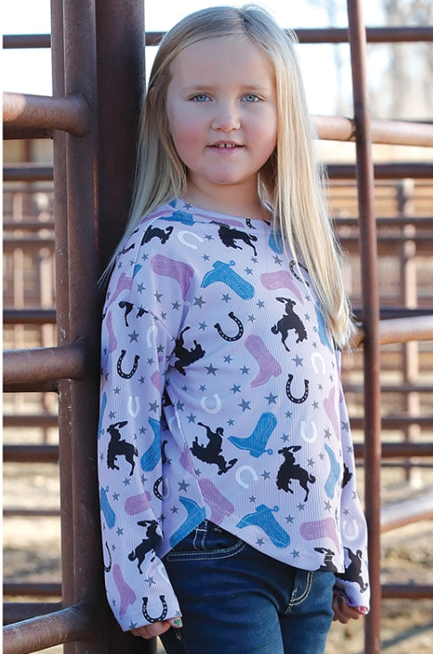 Cruel Girl’s Lilac Dolman Sleeve Top