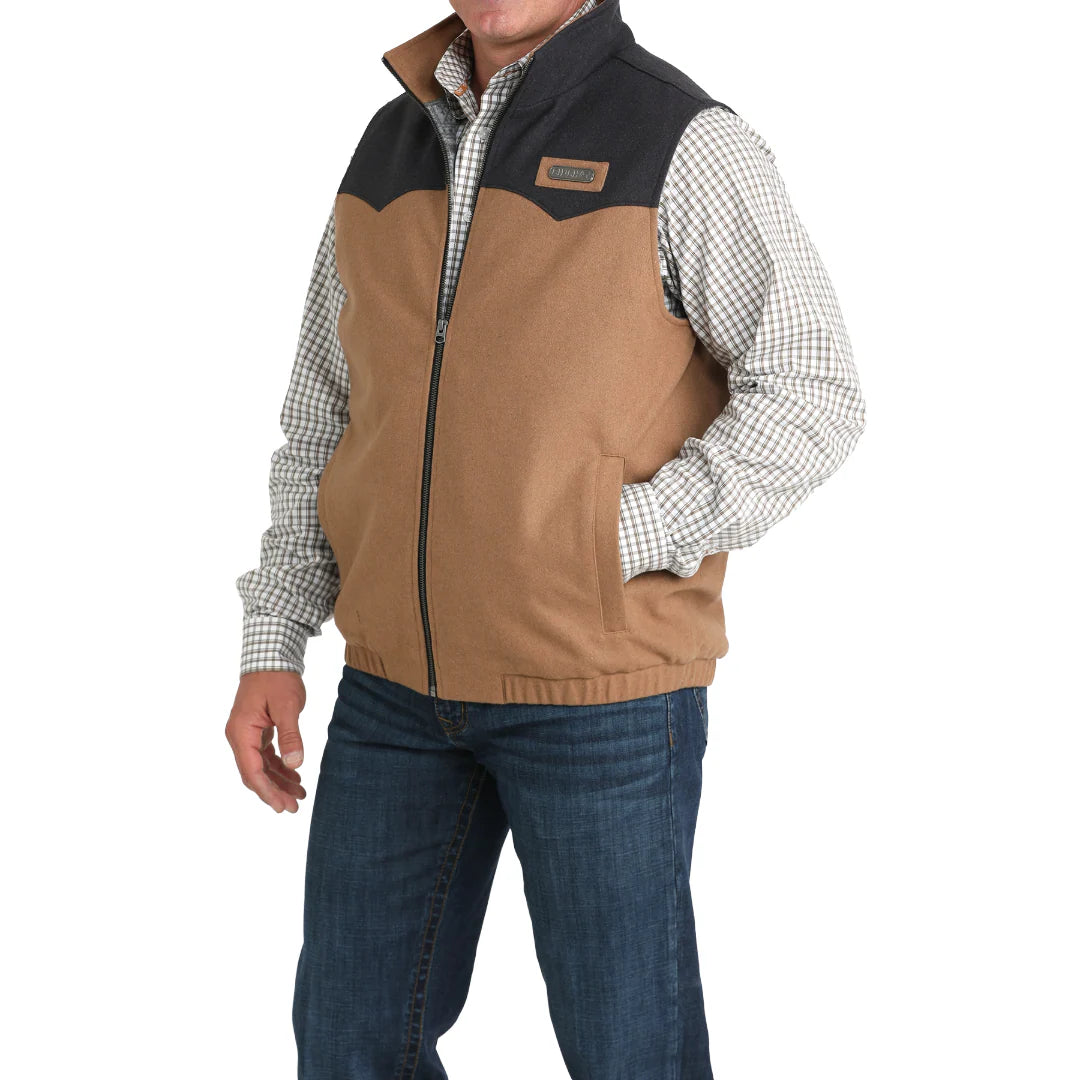 Cinch Brown Conceal Carry Wooly Vest