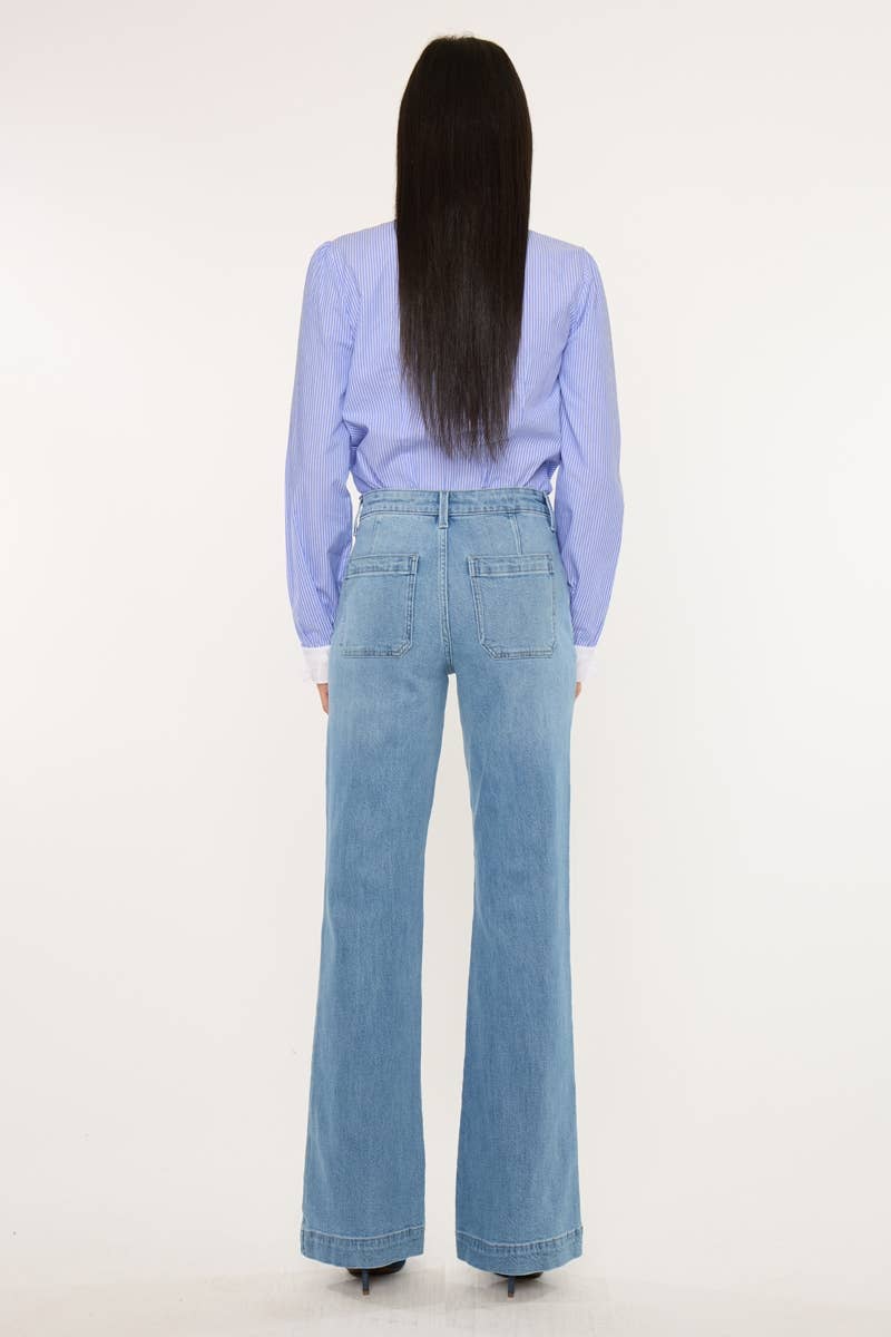 Prima High Rise Flare Trouser Style Jean