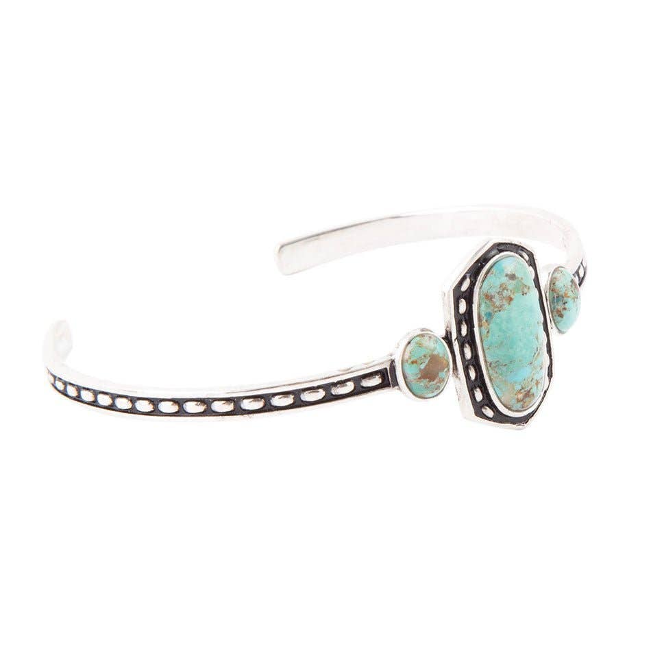 Barse Shielded Turquoise and Sterling Silver Cuff Bracelet