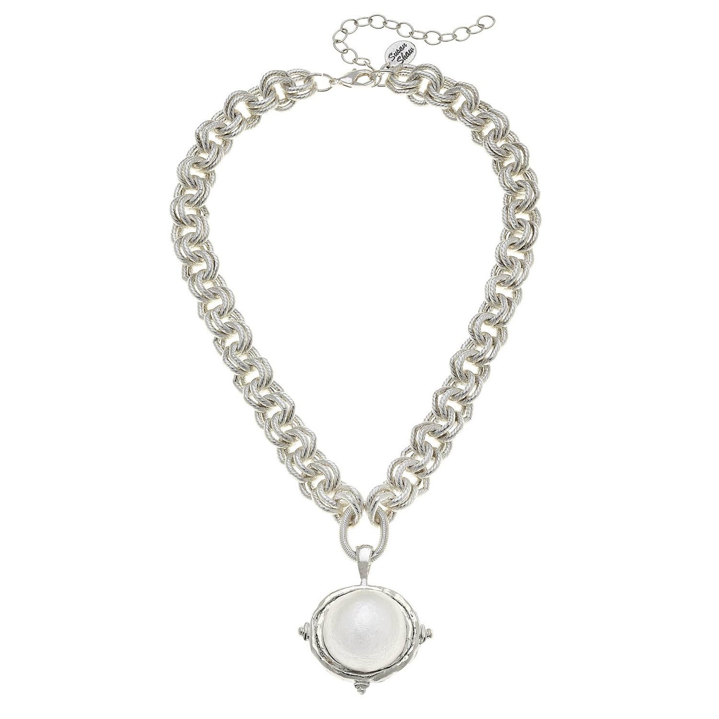 Susan Shaw Silver Pearl Necklace
