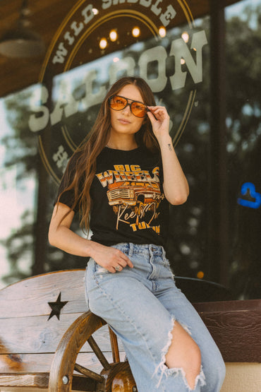 Black Big Wheels Tee