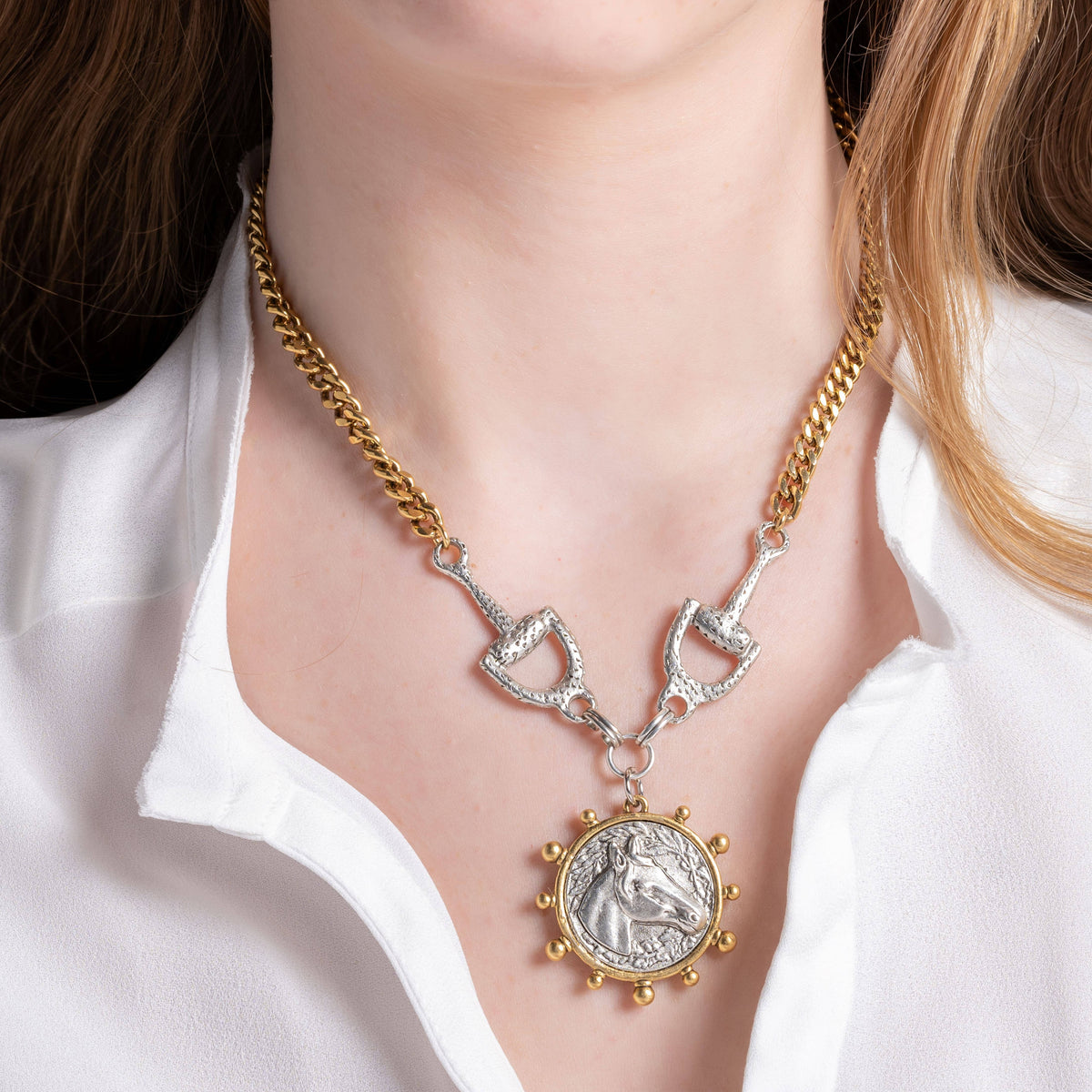 Veronica Horse Bit & Coin Necklace