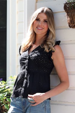 Cruel Denim Black Lace Blouse