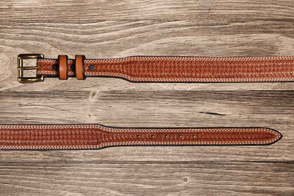 Texas Saddlery Tapered Saddle Tan Spider Belt