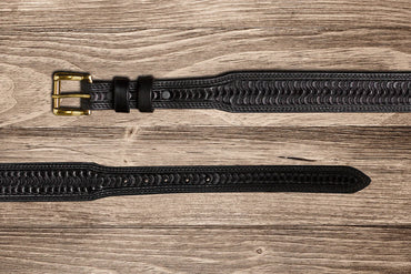 Texas Saddlery Swirl Black Tapered Belt