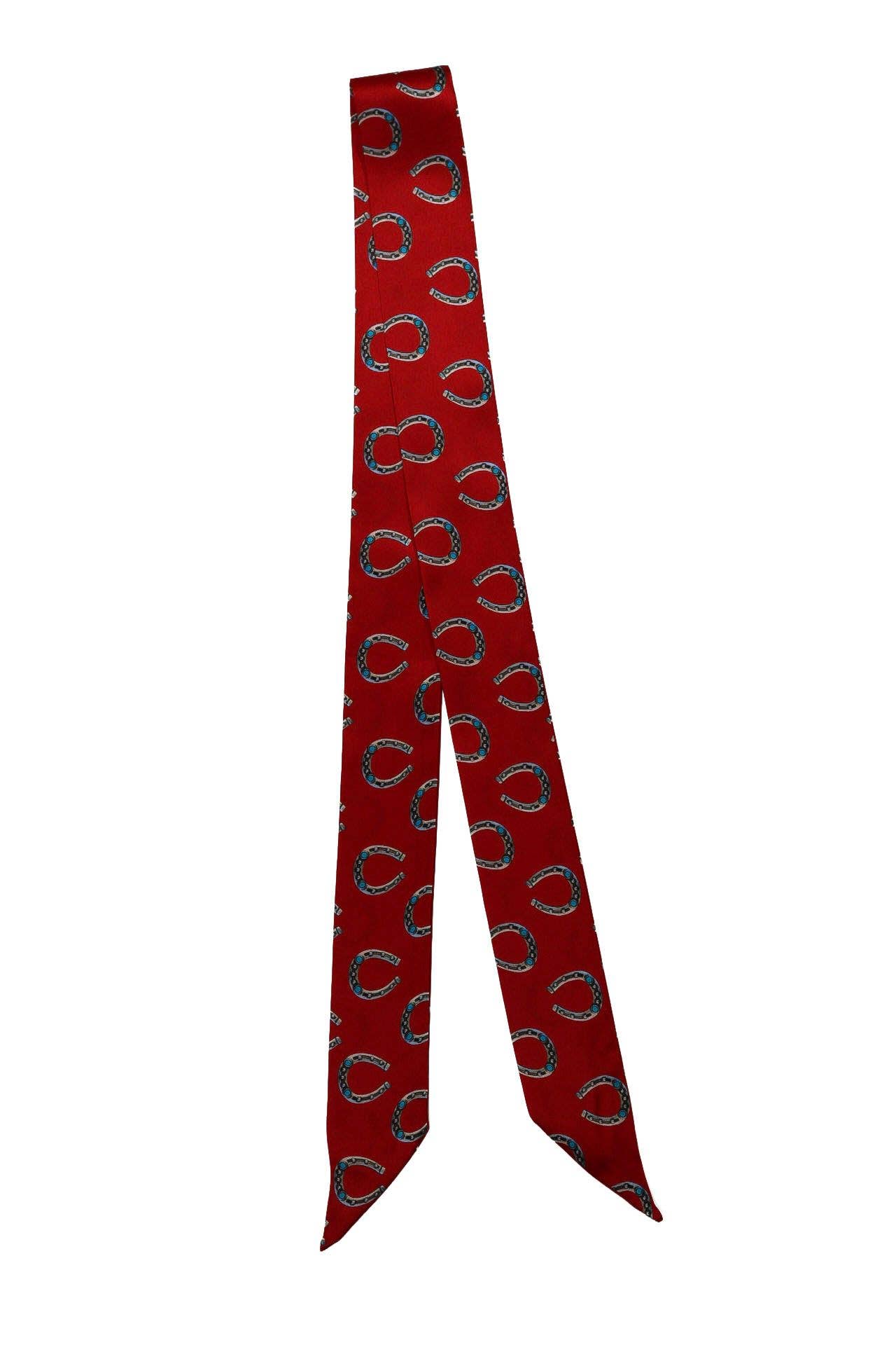 West & Co. Red Silk Twilly Scarf