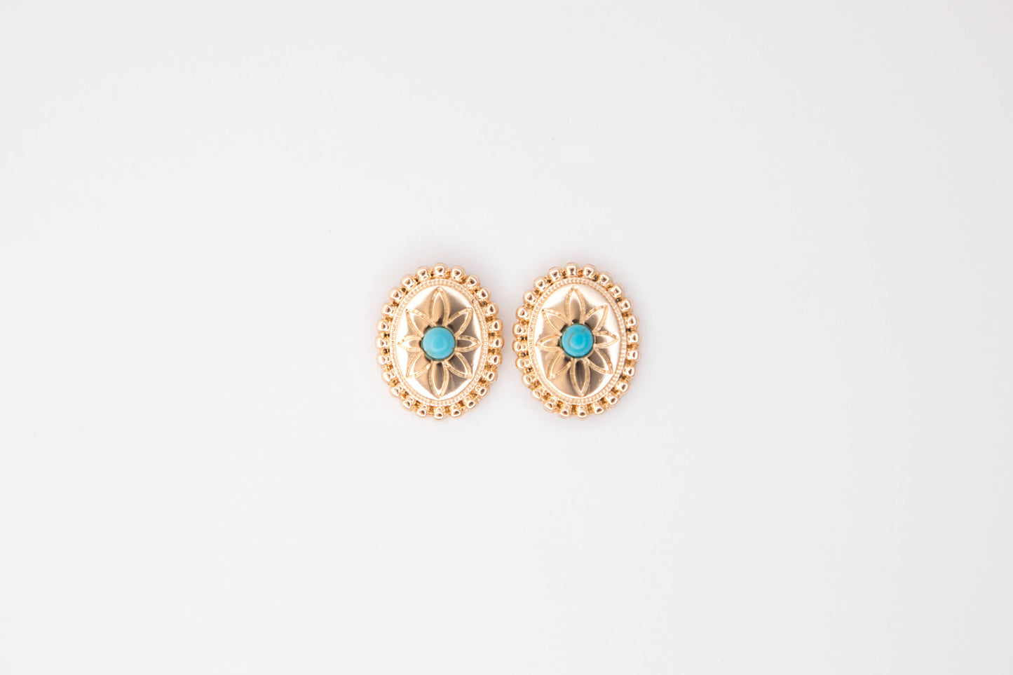 West & Co. Oval Post Earring w/ Turquoise
