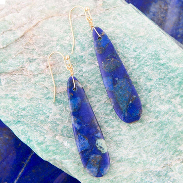 Barse Cobalt Blue Lapis Earrings