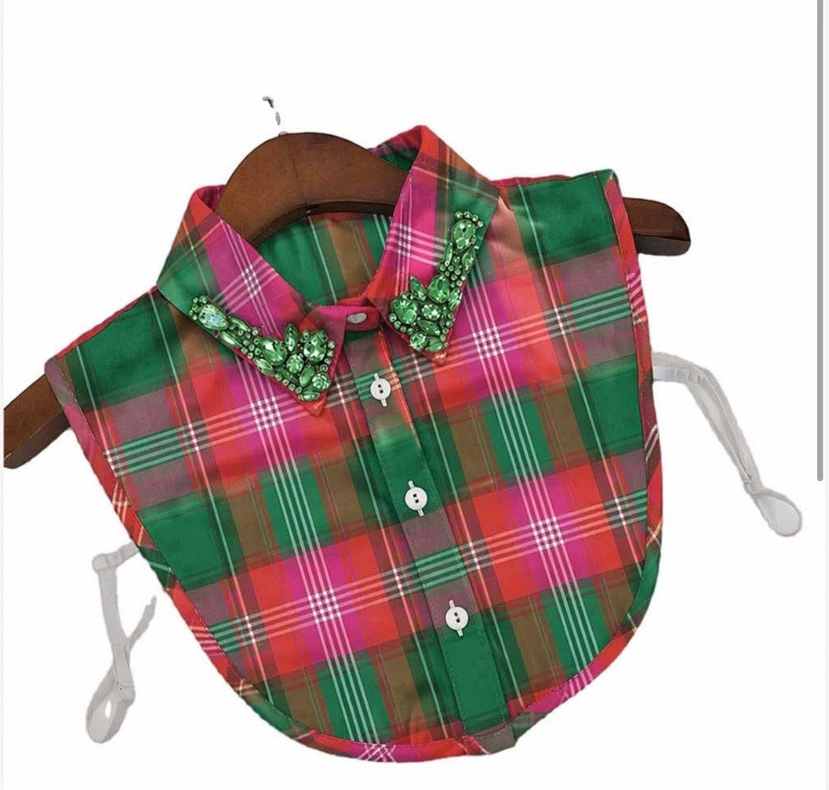 Festive Plaid Collar
