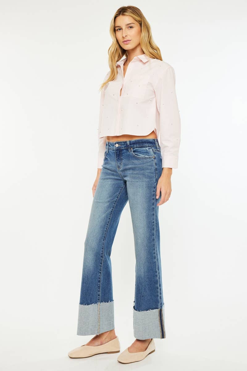 KanCan Sierra Mid Rise Wide Leg Jeans