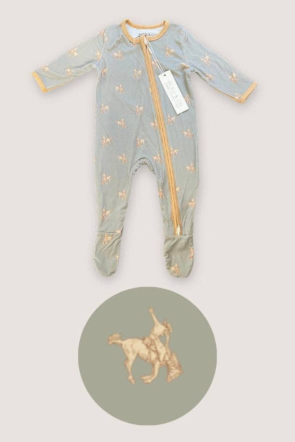 Retro Bronc Footie Pajamas