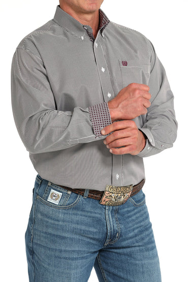 Cinch Black & White Tencel Striped Western Shirt