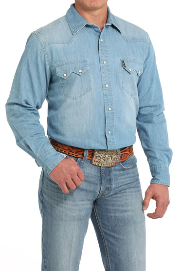 Cinch Modern Fit Denim Snap Front Western Shirt