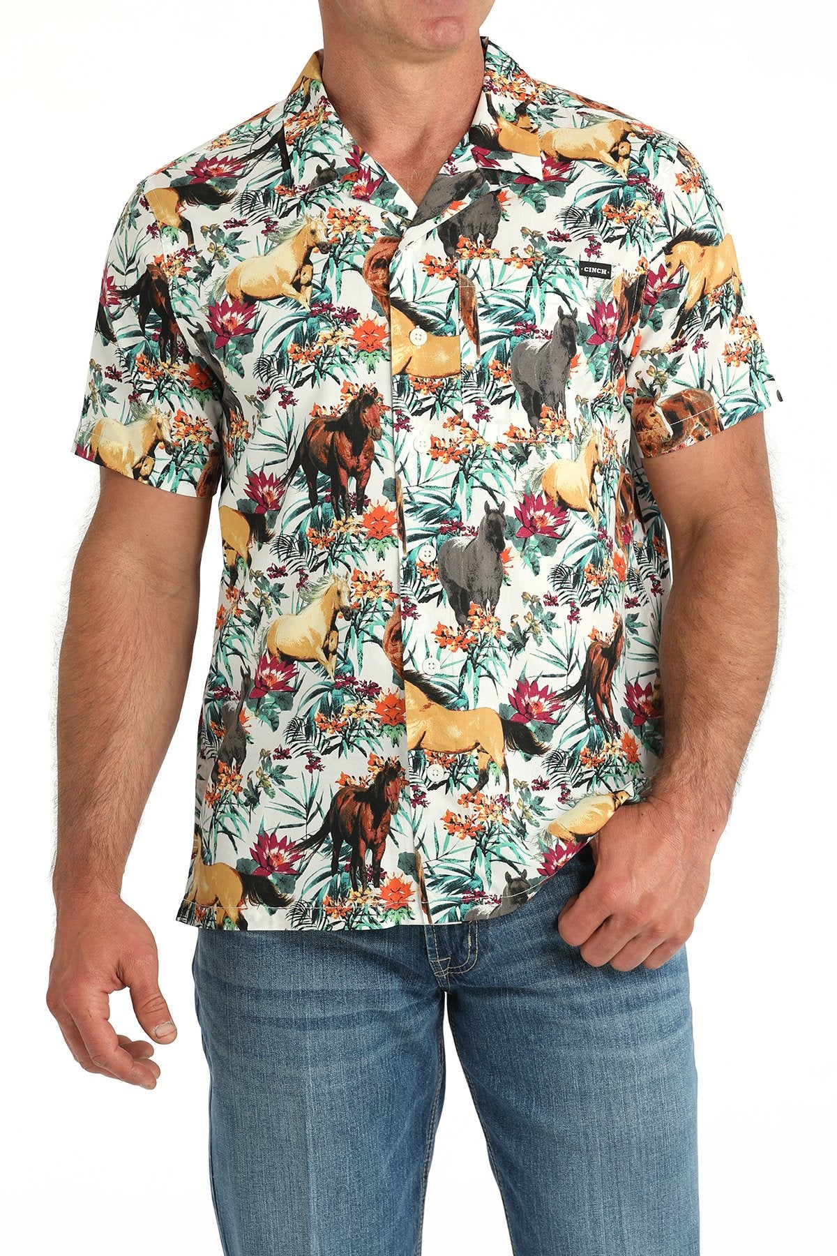 Cinch Hawaiian Horses Camp Shirt