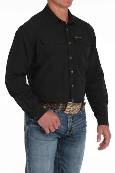 Cinch ArenaFlex Black Long Sleeve Shirt