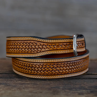 Vogt Russett Basket Weave Belt