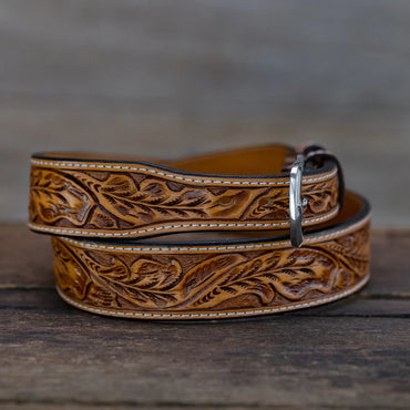 Vogt Silversmiths Russet Running Oak Leaf Taper Belt