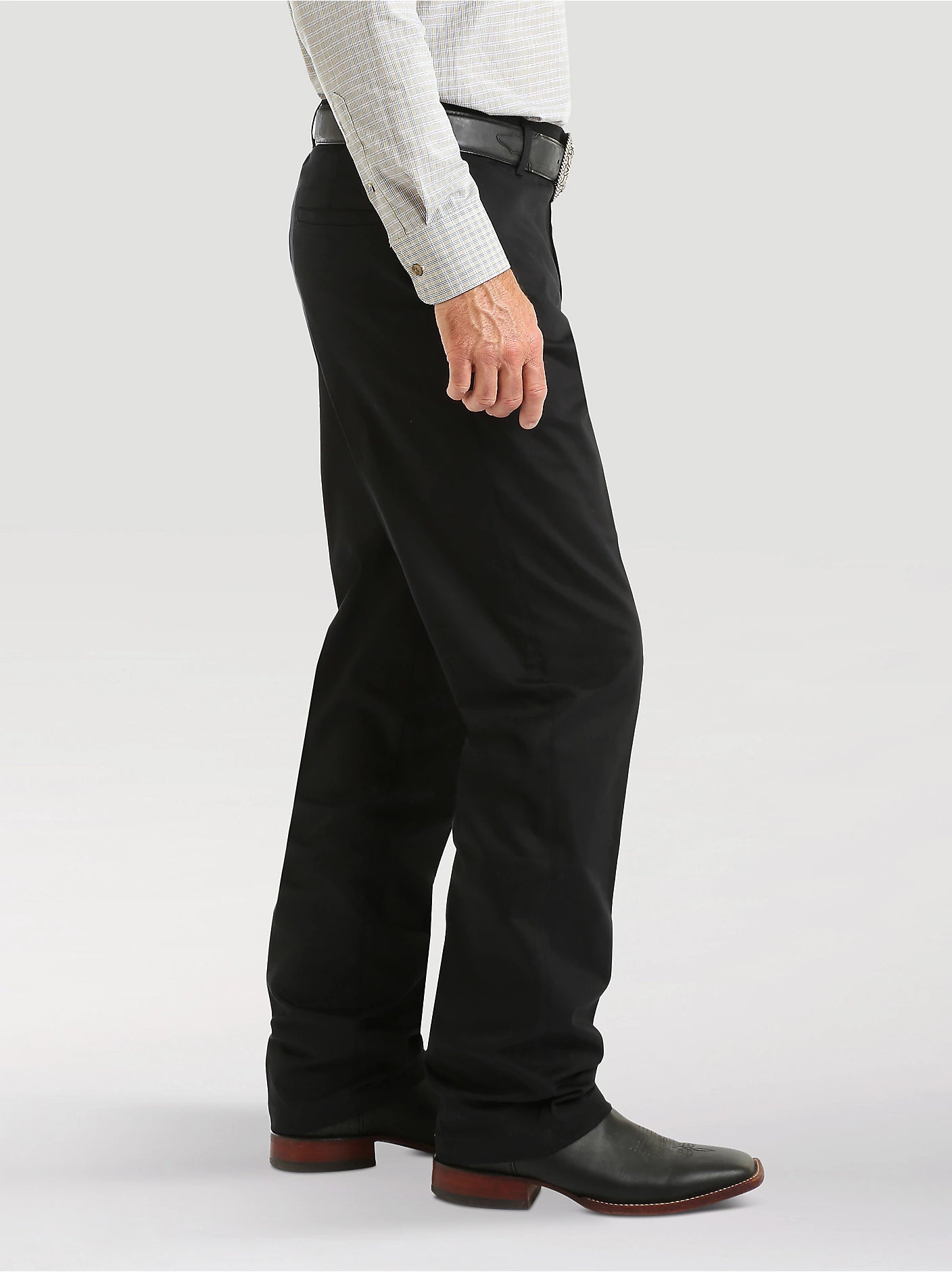Wrangler Riata 1000096BK Casuals Flat Front Relaxed Fit Pants