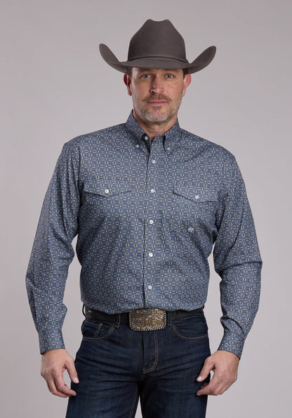 Roper Silver Foulard Western Button Up Shirt