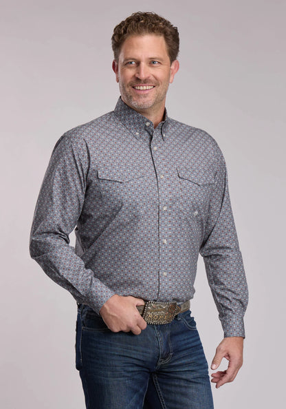 Roper Smoke Medallion Western Button Up Shirt