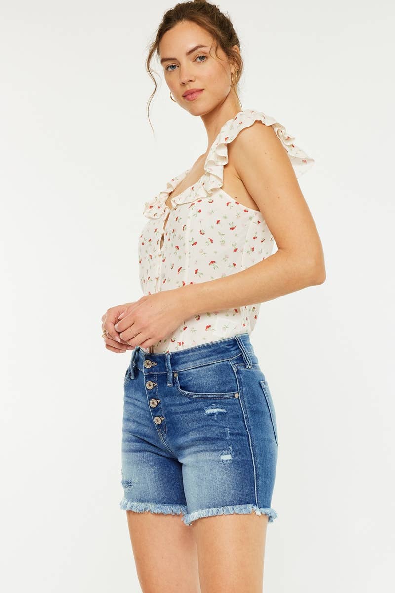 KanCan Jasmine Mid Rise Shorts