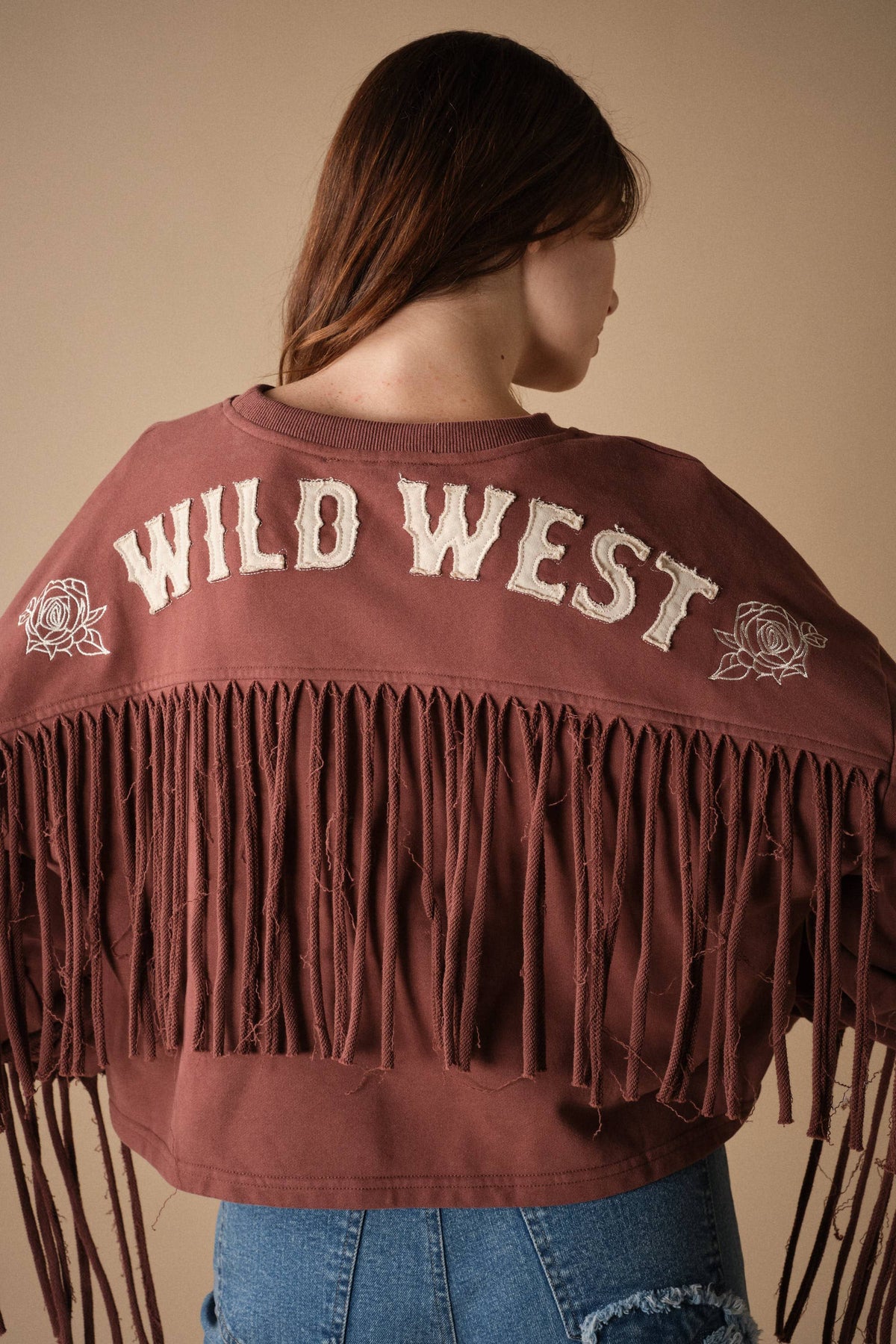 Blue B Wild West Graphic Fringe Sweatshirt