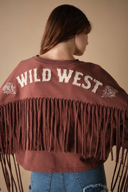 Blue B Wild West Graphic Fringe Sweatshirt