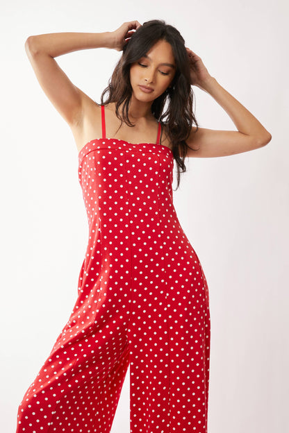 Red Polka Dot Jumpsuit