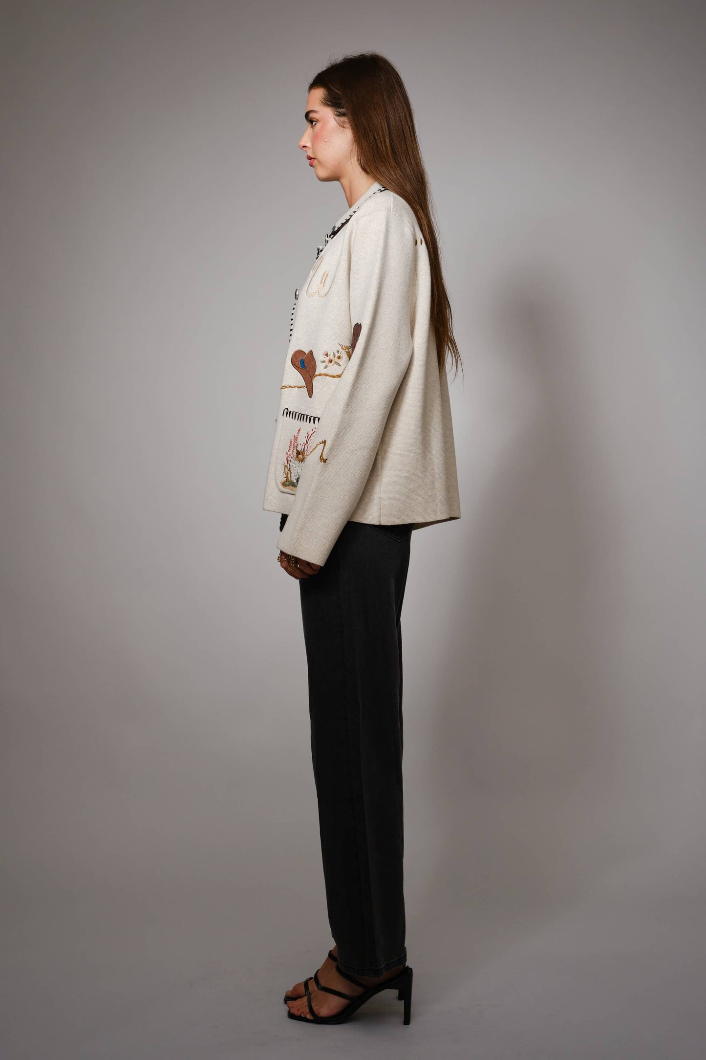 Motif Wool Blend Sweater Jacket