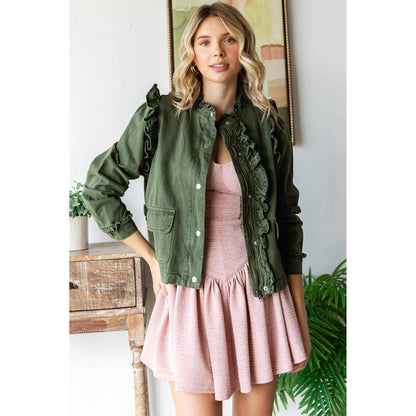 Ruffle Detail Jacket