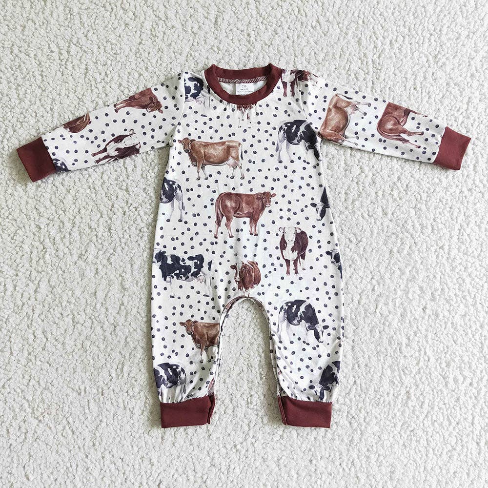 Polka Dot Cow Pajamas