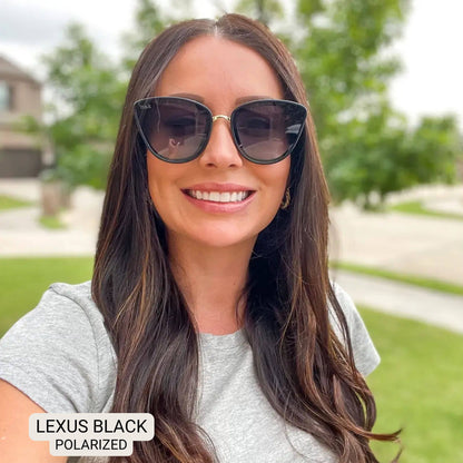 Lexus - Women's Polarized Medium Cat Eye Sunglasses