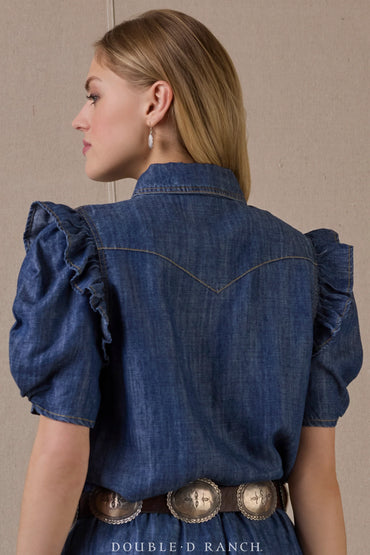Double D Ranch Sweet Denim Blue Top