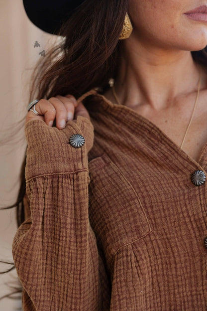 2 Fly Co Acres Button Up Top