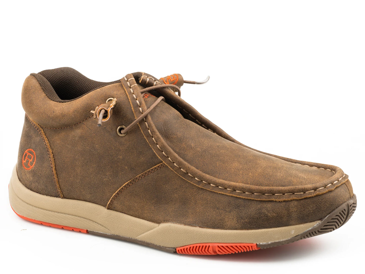 Roper Tan Destressed Leather Shoes
