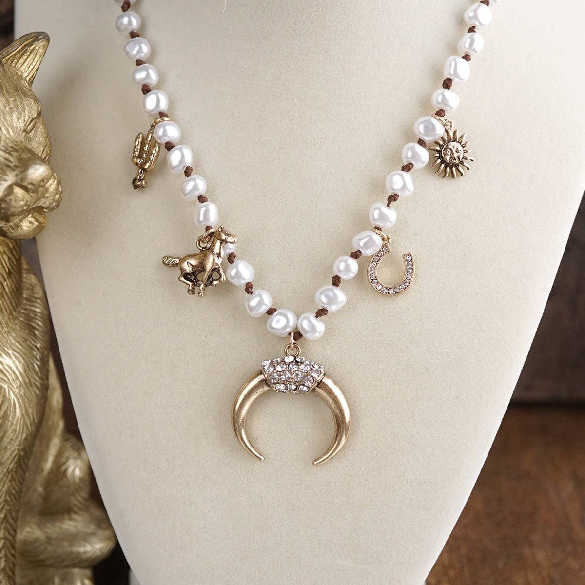 PennyLine Inc. Cowgirl Story – Pearl Charm Necklace