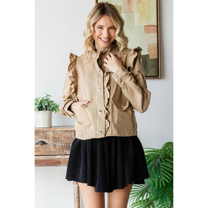 Ruffle Detail Jacket