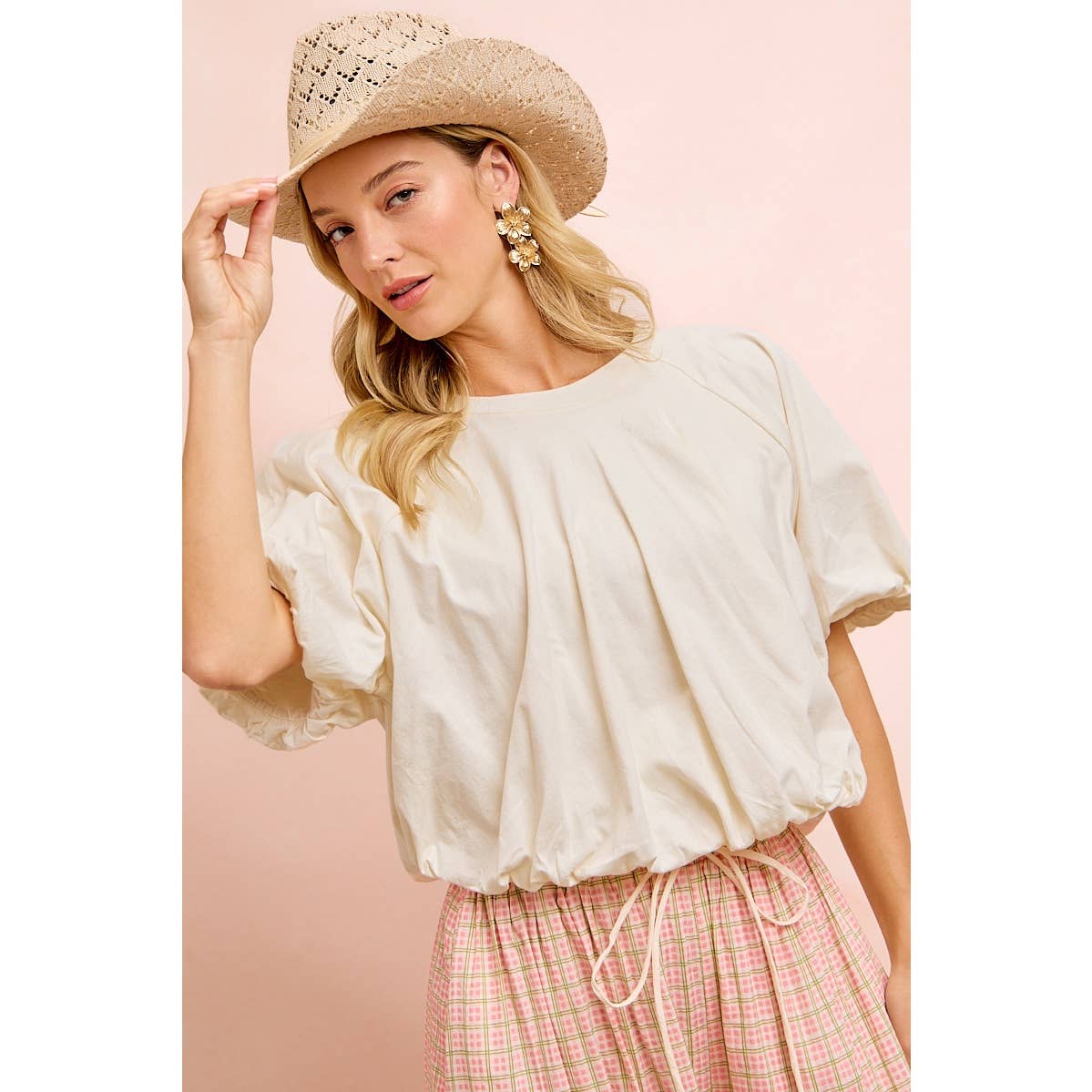 Bubble Sleeve Top