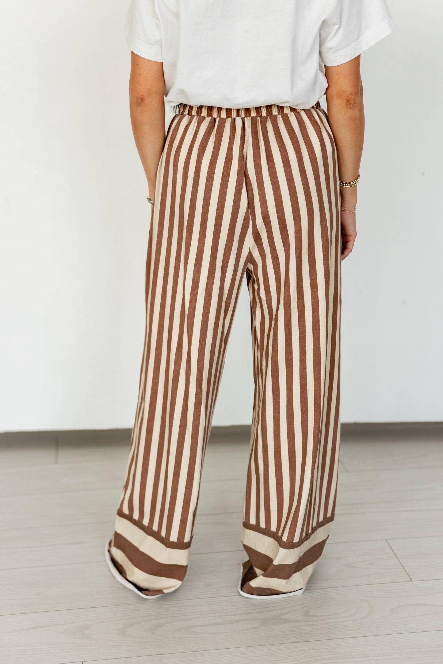 Turq Haven Brown & Tan Striped Pant