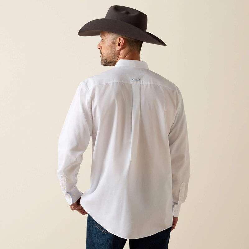 Ariat White Wrinkle Free Solid Classic Fit Shirt
