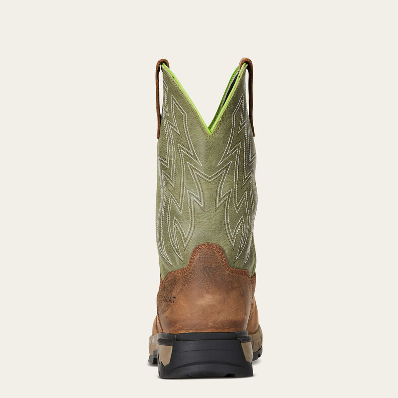 Ariat Rye Brown Rebar Flex Western Waterproof Composite Toe Work Boots