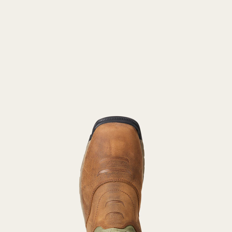 Ariat Rye Brown Rebar Flex Western Waterproof Composite Toe Work Boots