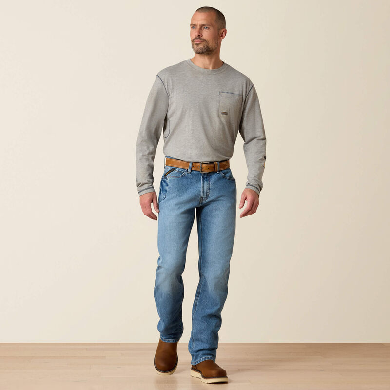 Ariat Rebar M4 DuraStretch Basic Boot Cut Blue Haze Jeans