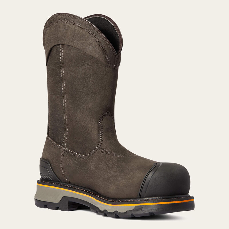 Ariat Iron Coffee Stump Jumper Pull-On Waterproof Composite Toe Work Boots