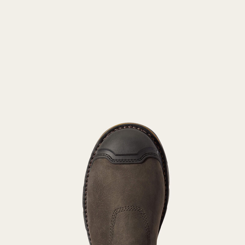 Ariat Iron Coffee Stump Jumper Pull-On Waterproof Composite Toe Work Boots