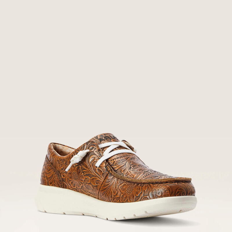 Ariat Brown Floral Emboss Hilo Shoes
