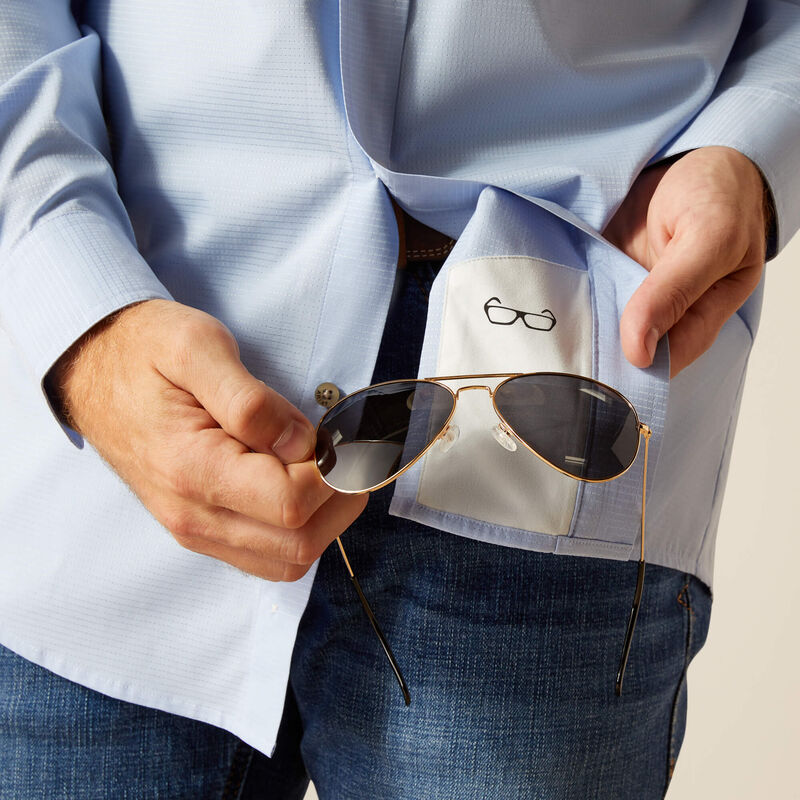 Ariat Light Blue 360 Airflow Classic Fit Shirt